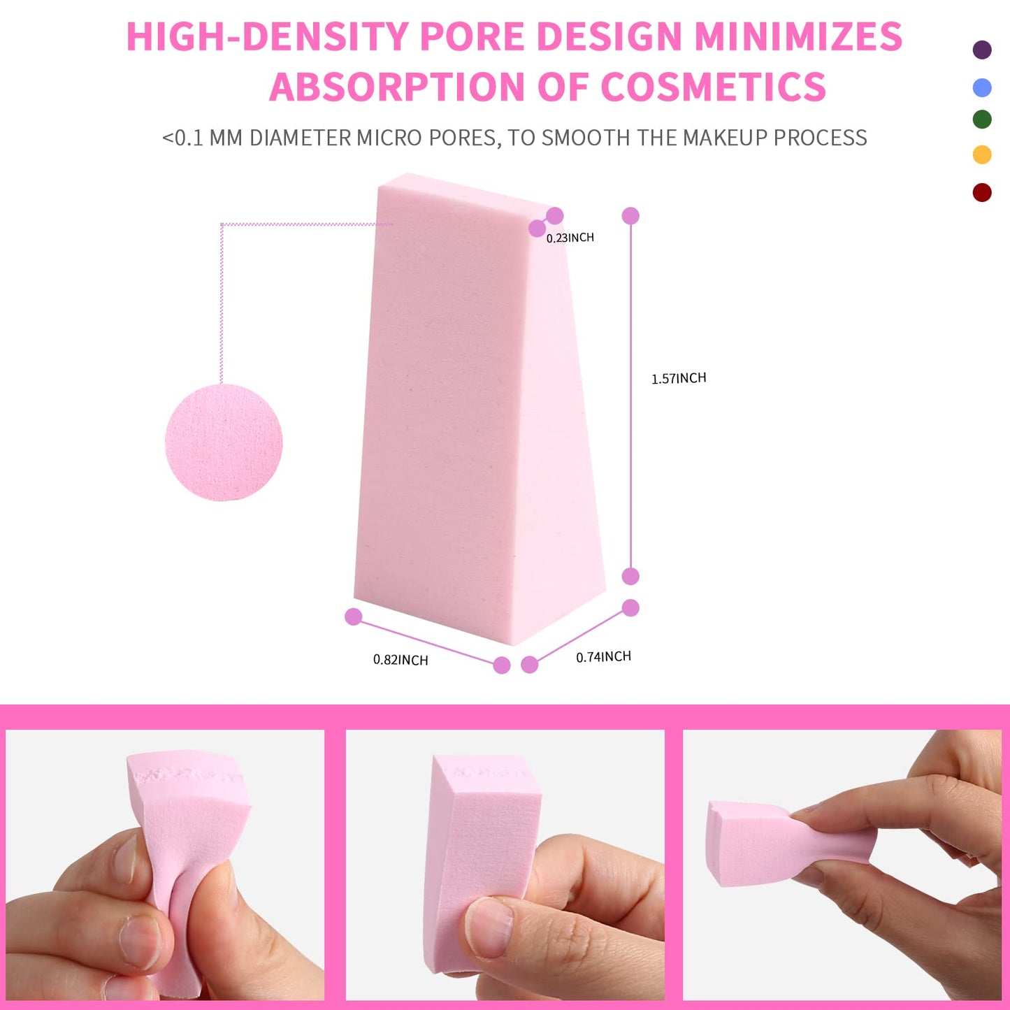 WSYUB Makeup Wedges, 96Pcs Makeup Blenders Sponges, Soft Sponge Cosmetic Puff Small Wedge Shape, Latex Free Foam Sponges Powder Puff Beauty & Personal Care WSYUB
