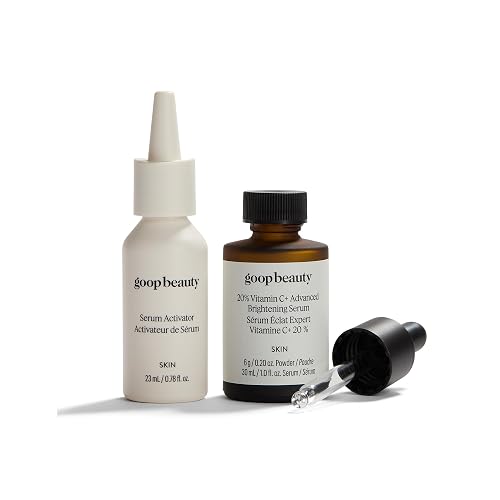 goop Beauty 20% Vitamin C + Advanced Brightening Serum | Vitamin C Serum for Face | Hydrating Facial Serum to Improve Tone & Texture | L-Ascorbic Acid Beauty & Personal Care goop