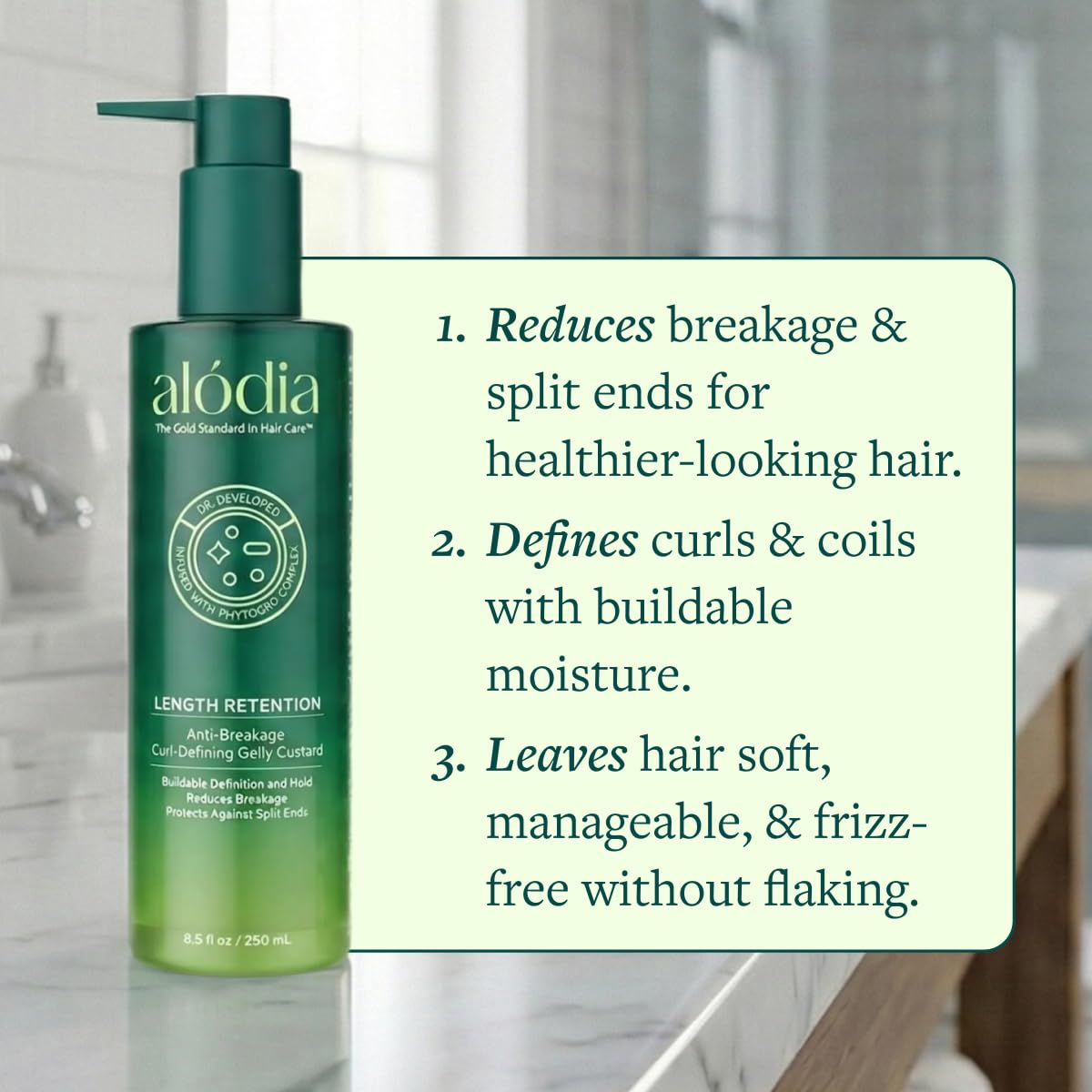 ALODIA Anti-Breakage Curl Defining Gelly Custard - Moisturizing Curl Cream for Frizz Control, Buildable Hold, and Styling, With Jojoba Oil Beauty & Personal Care ALODIA
