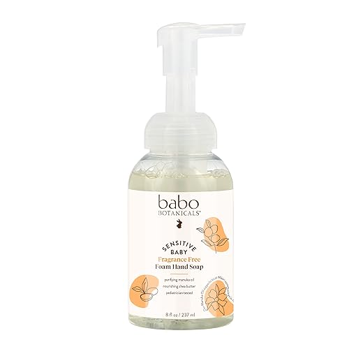 Babo Botanicals Sensitive Baby Fragrance-Free Foaming Hand Soap - Self-foaming - Manuka Oil, Shea Butter & Aloe Vera - For Babies, Kids and Adults Beauty & Personal Care Babo Botanicals
