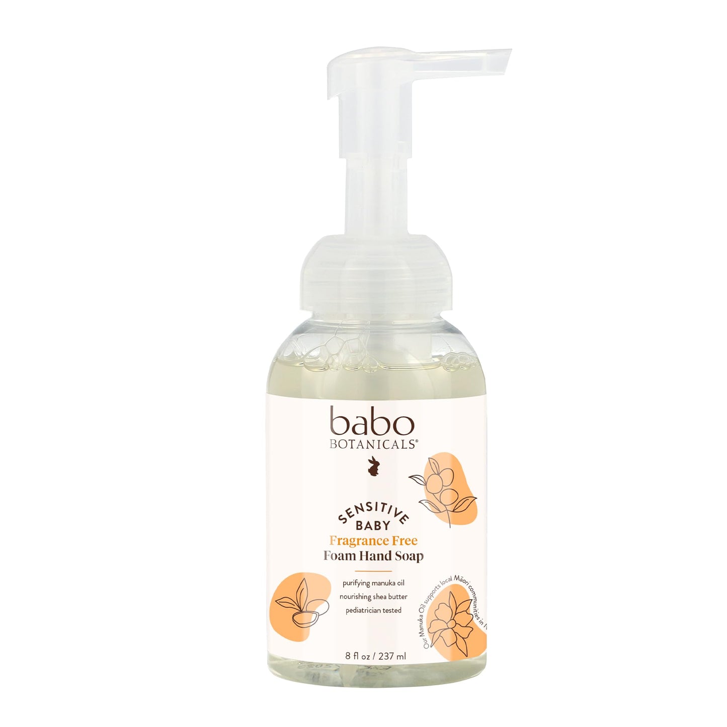 Babo Botanicals Sensitive Baby Fragrance-Free Foaming Hand Soap - Self-foaming - Manuka Oil, Shea Butter & Aloe Vera - For Babies, Kids and Adults Beauty & Personal Care Babo Botanicals