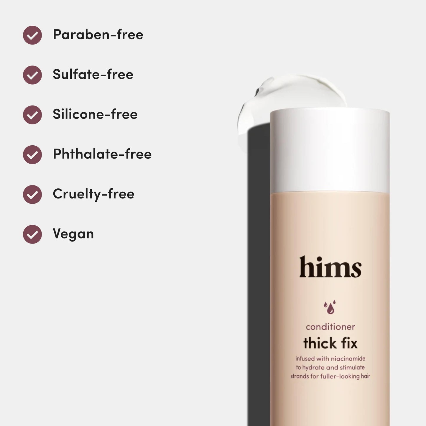 hims Thick Fix Conditioner - Hair Loss Conditioner With Niacinamide - Supports Hair Growth Treatment - Fresh Eucalyptus Grove, 2 pack, 6.4oz Beauty & Personal Care HIMS & HERS