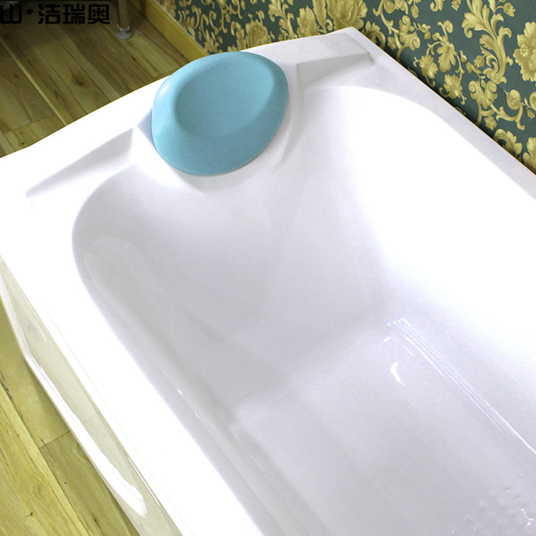 Ruilogod Bathroom Bathtub Oval Shaped Neck Support Spa Bath Suction Cup Pillow Cyan (id: 20d ad1 be6 78f bec Beauty and Personal Care Ruilogod