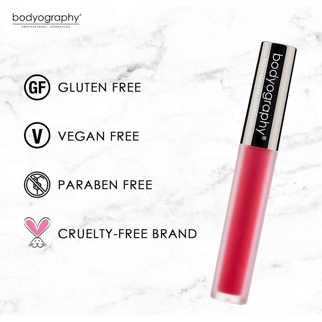 Bodyography Matte Lip Lava Liquid Lipstick - Regal | Rosy Red Matte Bold Liquid Lip | Smudge-Proof, Long-Lasting, Vegan & Paraben-Free | 0.08 fl oz Beauty & Personal Care Bodyography