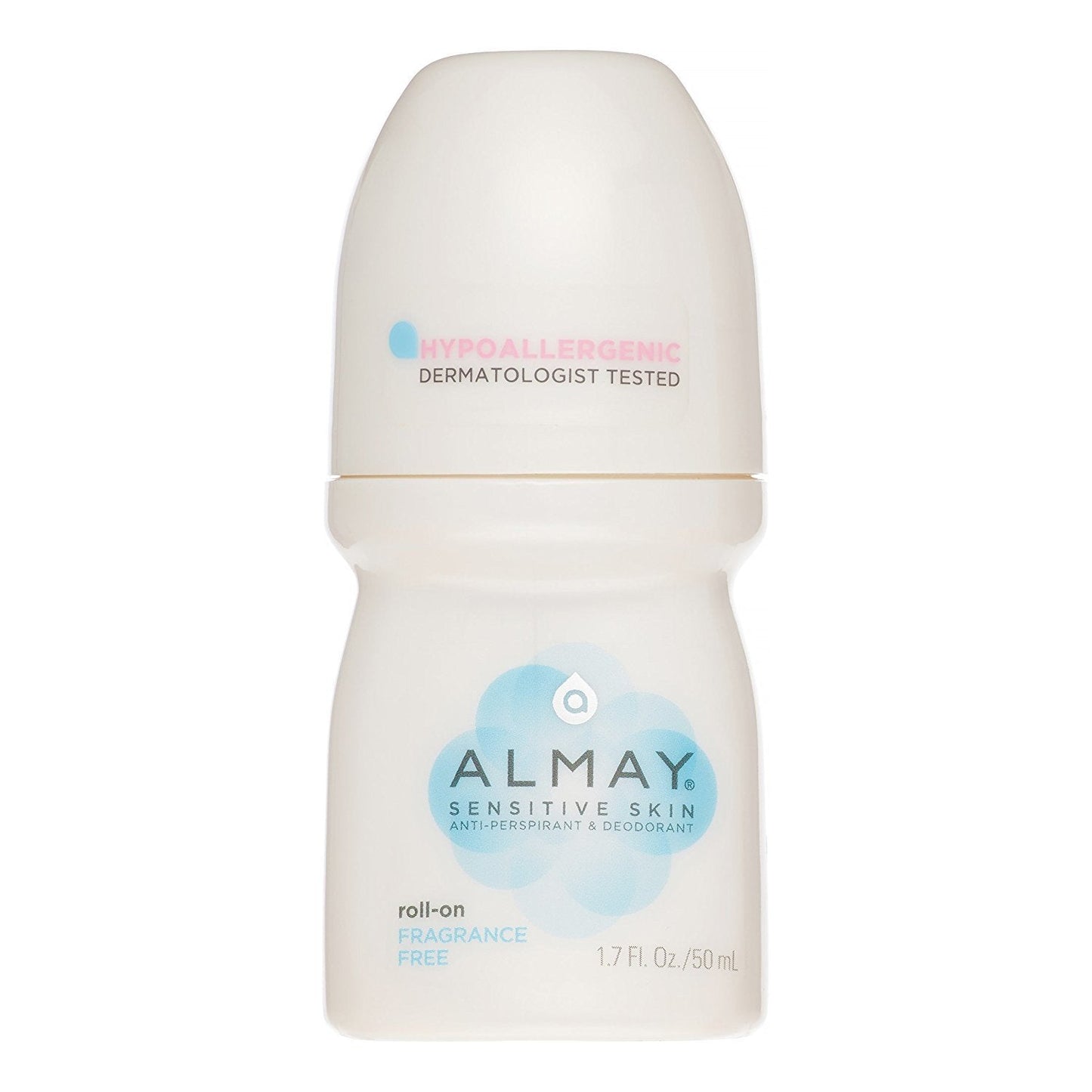 Almay Anti-Perspirant & Deodorant, Sensitive Skin, Roll-On, Fragrance Free 1.7 oz (Pack of 5) Beauty and Personal Care Almay
