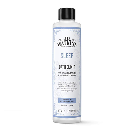 J.R. Watkins Sleep Bath Elixir, Liquid Bath Soak, Monoi & Sandalwood with Natural Extracts, No Salt, No Residue, 6 oz Beauty and Personal Care J.R. Watkins