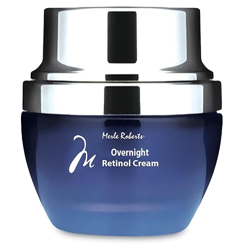 Merle Roberts Retinol Overnight Cream. Retinol cream helps for wrinkles, fine lines, sun damage and expression lines with hyaluronic acid, vitamin e Beauty & Personal Care Merle Roberts