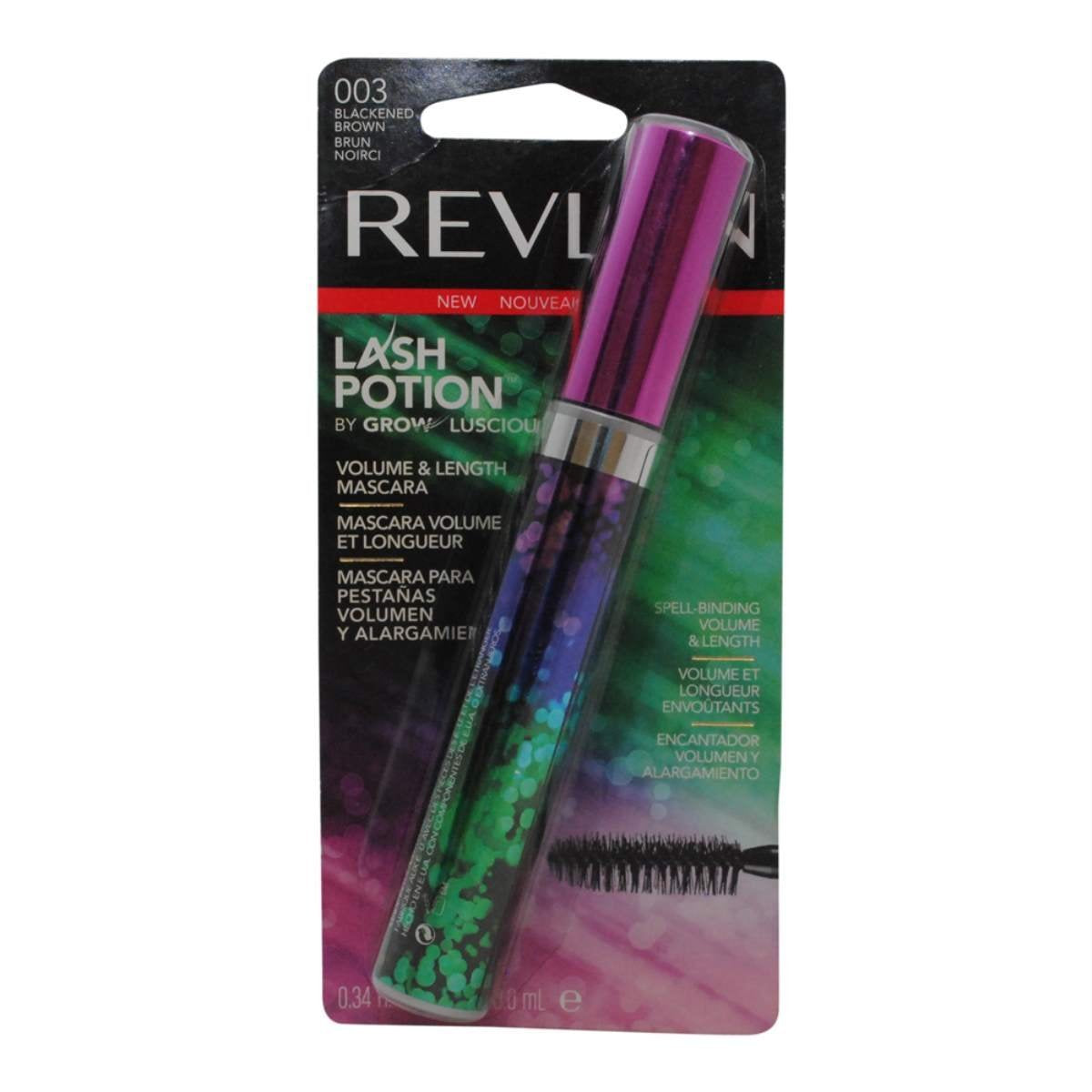 Revlon Lash Potion Volume & Length Mascara by Grow Lucious, Blackened Brown 003- 0.34 fl oz (10 ml) Beauty & Personal Care REVLON
