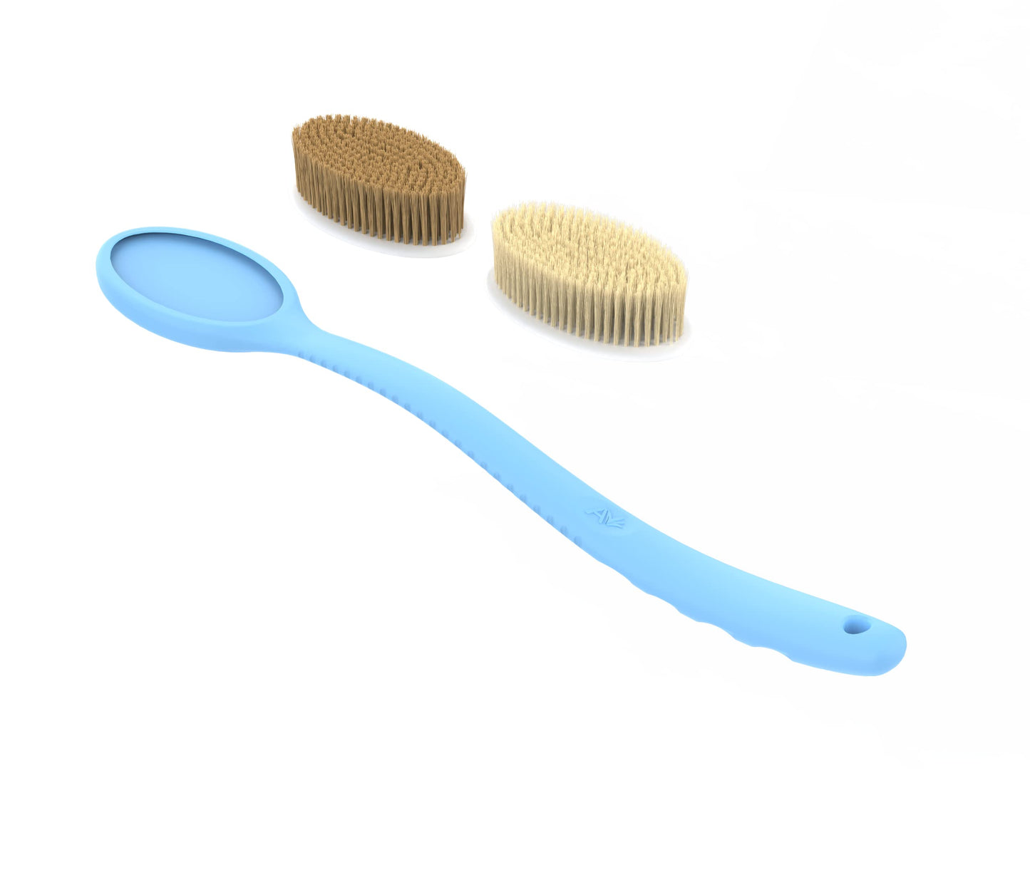 Avilana Soft and Stiff Replacement Pads-Replaceable and Interchangeable Pads for Shower Body Brush with Long 19 inch Curved Handle Back Brush Beauty & Personal Care Avilana