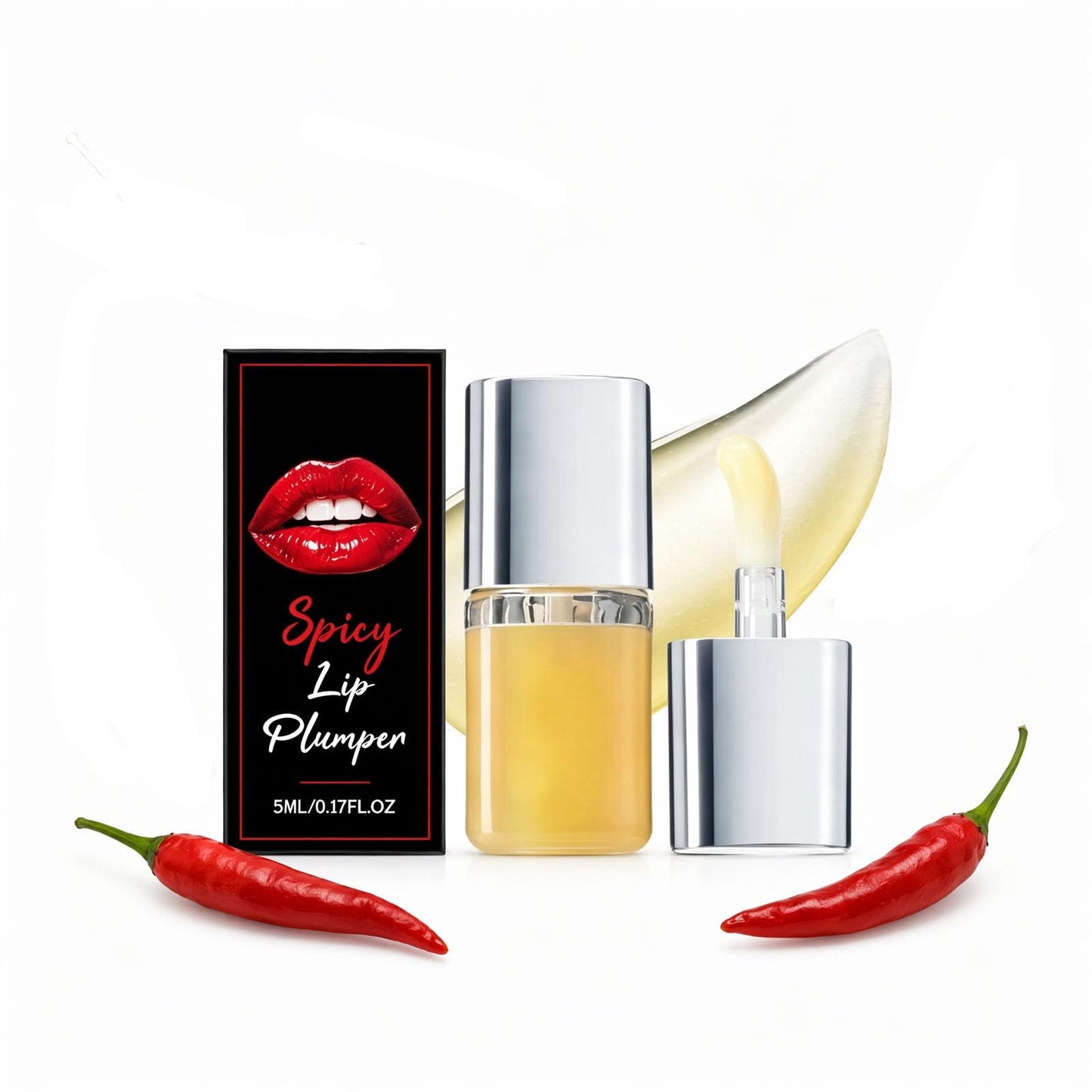 SLTCZHTZEP Spicy Plumping Lip Oil, Moisturizing Lip Plumper Gloss for Fuller Looking Lips & Fine Lines,5ml Beauty & Personal Care SLTCZHTZEP