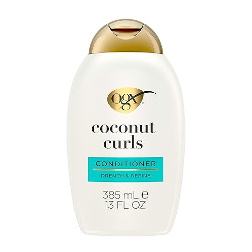 OGX Quenching + Coconut Curls Curl-Defining Conditioner, Nourishing Curly Hair Conditioner with Coconut /Citrus Oil & Honey, Paraben-Free Beauty & Personal Care OGX