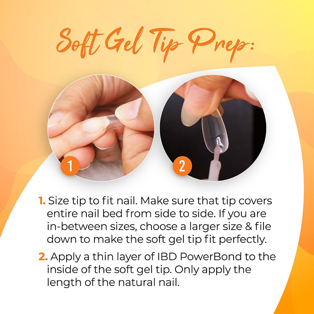 IBD Clear Soft Gel Nail Tips - Pre-Etched Medium Square Full Cover Press On Nails Extensions for Gel & Acrylic, Salon & Home DIY Manicure, 504 Pcs 12