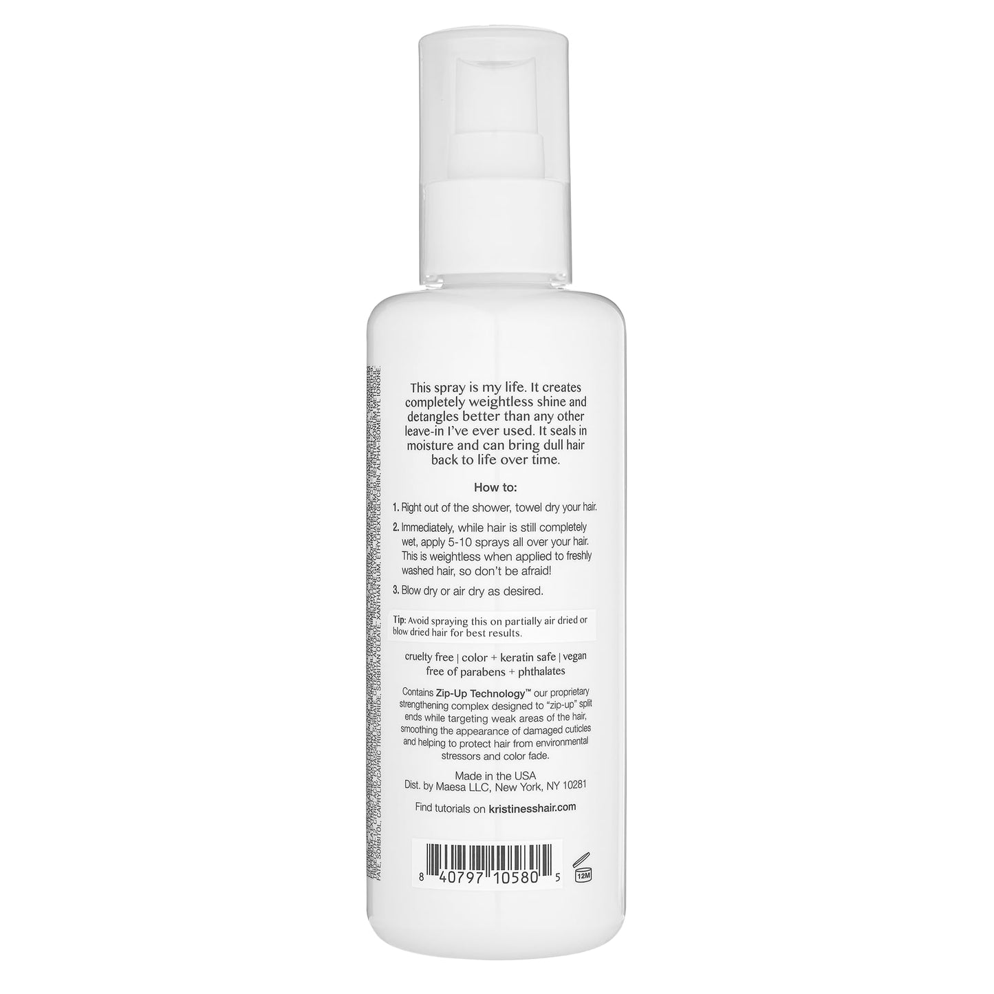 Kristin Ess Hair Weightless Shine Working Hair Serum for Dry Damaged Hair - Frizz Taming, Anti Breakage, Moisture Locking + Shine Enhancing - Color + Beauty & Personal Care Kristin Ess