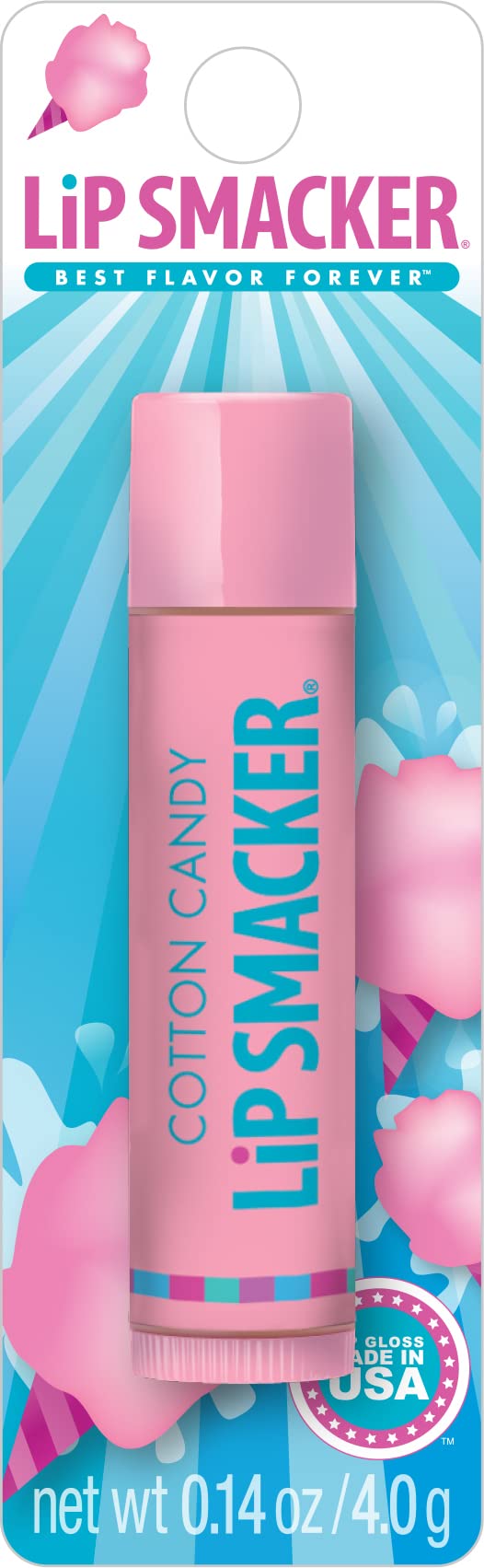 Lip Smacker Flavored Lip Balm, Flavored Moisturizing, Smoothing Soft Shine, Hydrating & Protecting Fun Tasty Flavors, Cruelty-Free & Vegan - Cotton Beauty & Personal Care Lip Smacker
