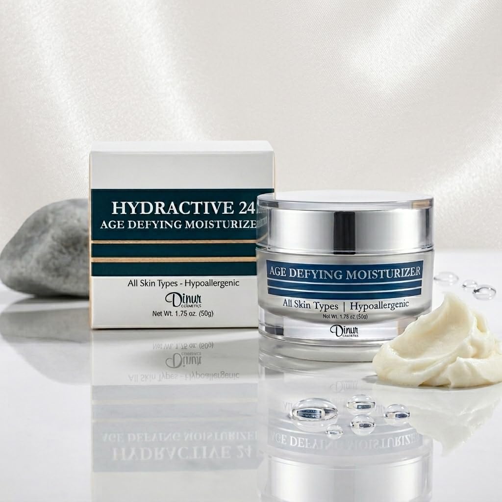 Dinur Cosmetics Hydractive 24 Age Defying Moisturizer Hydrating Looks Younger Smoother & Lucent Improves Skin Elasticity Uniformity 1.75 ounces/50 Beauty & Personal Care Dinur Cosmetics