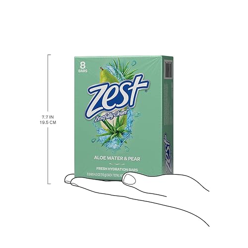 Zest Fresh AloeSoap Family Size 8 Pack - Net weight 32 OZ (8 bars) Beauty & Personal Care Zest