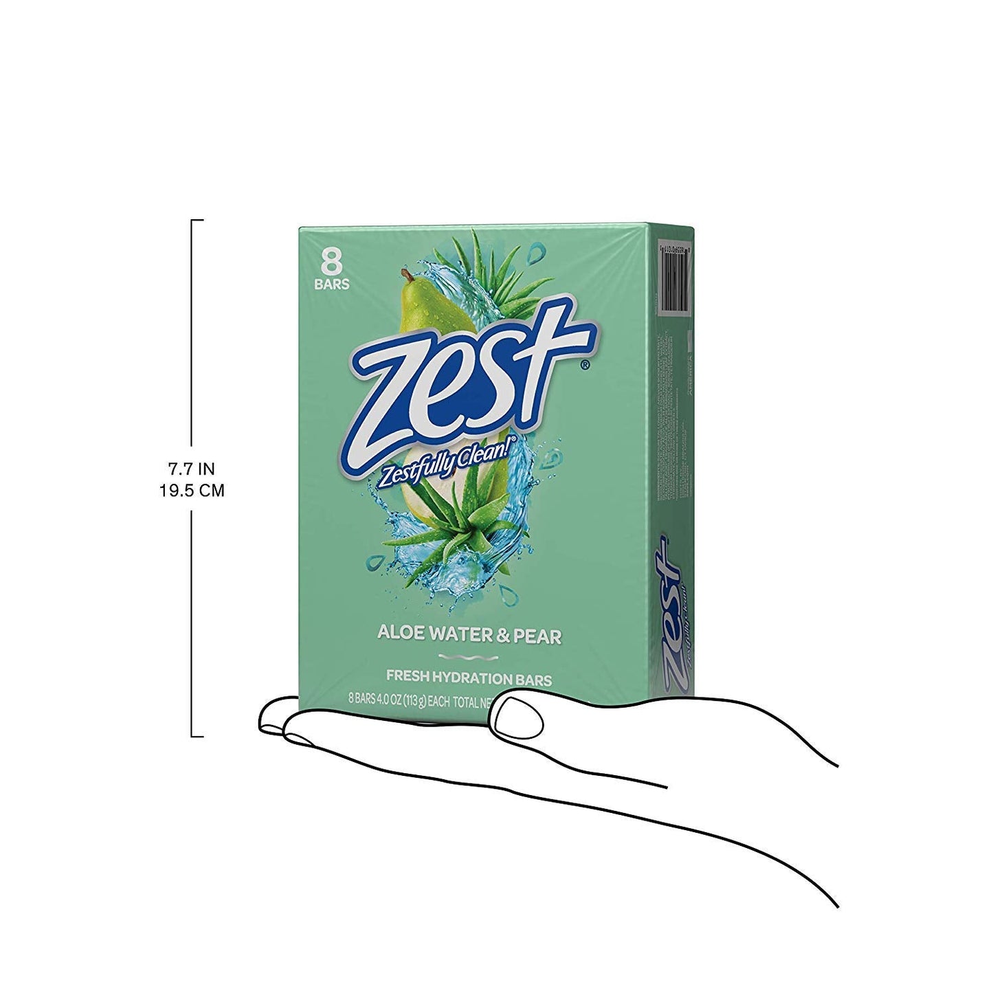 Zest Fresh AloeSoap Family Size 8 Pack - Net weight 32 OZ (8 bars) Beauty & Personal Care Zest