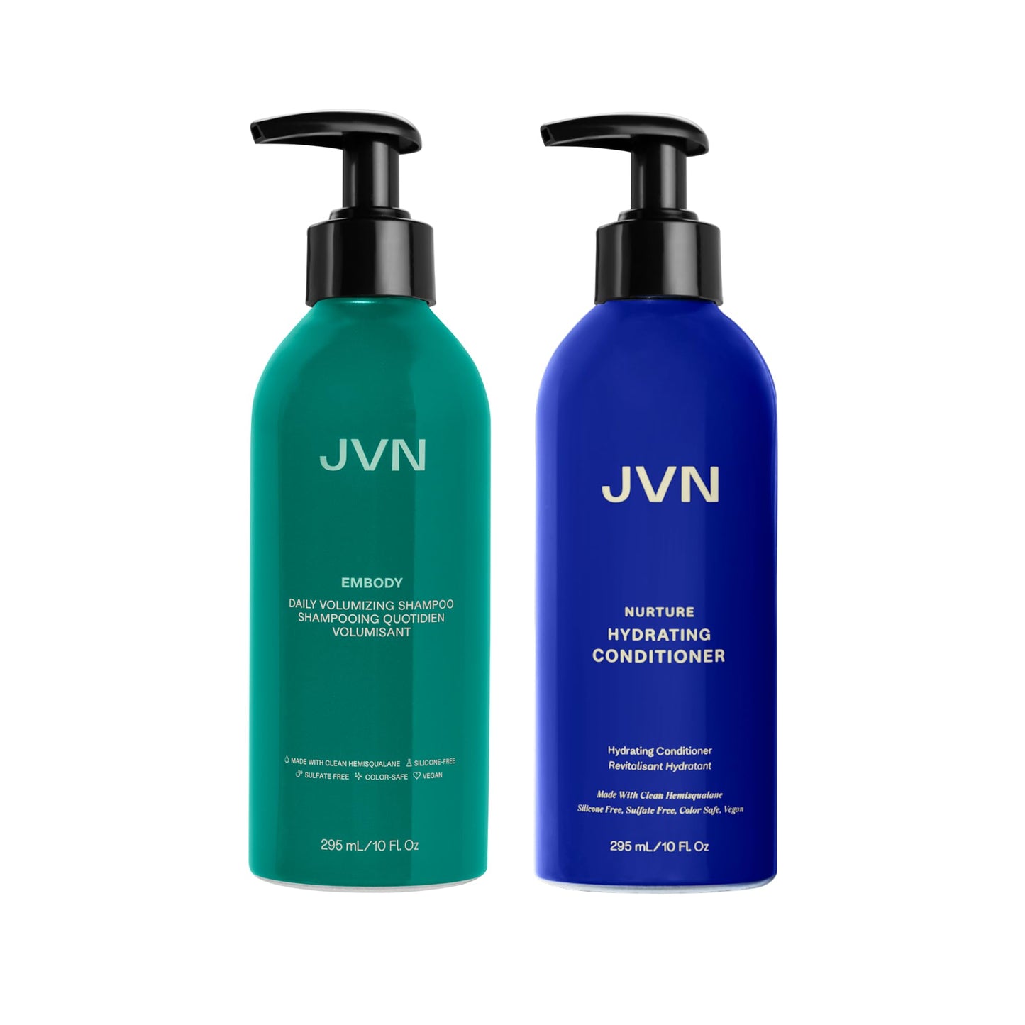 JVN Embody Volumizing Shampoo and Nurture Hydrating Conditioner Duo, 20 fl oz, Increases Body and Fullness, Moisturizing Conditioner for Dry Hair Beauty & Personal Care JVN