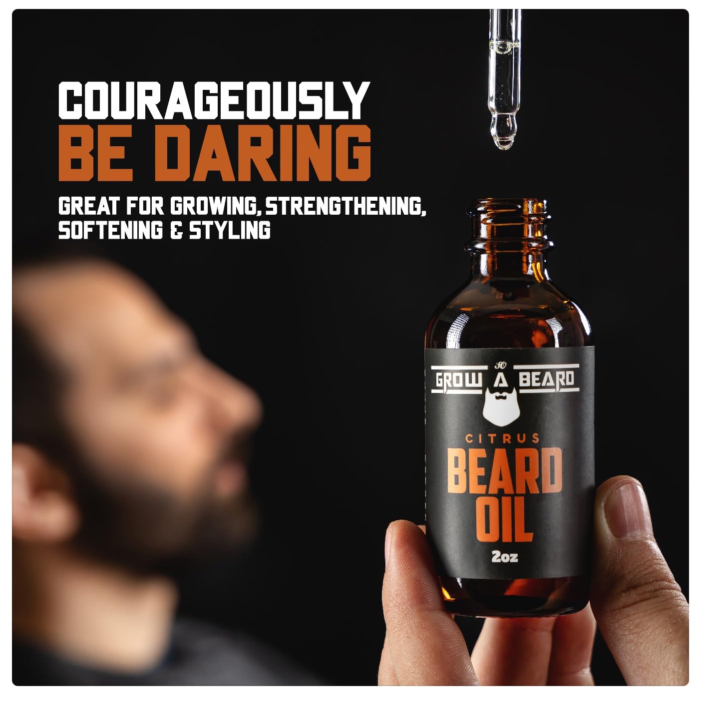 Beard Oil for Men, 2oz Sandalwood & 2oz Citrus Scent, with Jojoba & Argan Oil, Beard Moisturizer, Softener, & Conditioner, All Natural, (2 Pack) Beauty and Personal Care GROW ALPHA BEARD