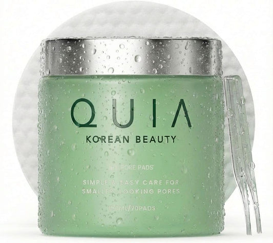 QUIA Toner Pads for Sensitive Skin - Dual-Sided Exfoliating and Hydrating Pads - Visibly Smoother Pores, Less Congestion - 70 Korean Skincare Pads Beauty and Personal Care QUIA Beauty Default Title