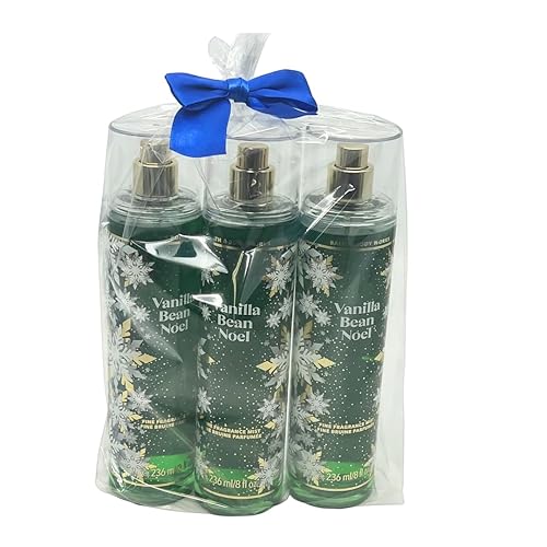 Bath & Body Works Vanilla Bean Noel Fine Fragrance Mist Gift Pack for Holiday - Lot of 3 Beauty & Personal Care Bath & Body Works