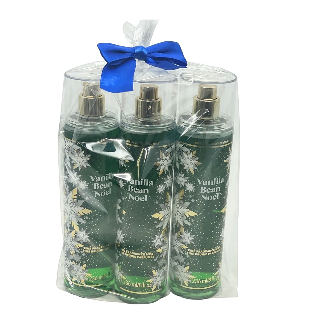 Bath & Body Works Vanilla Bean Noel Fine Fragrance Mist Gift Pack for Holiday - Lot of 3 Beauty & Personal Care Bath & Body Works