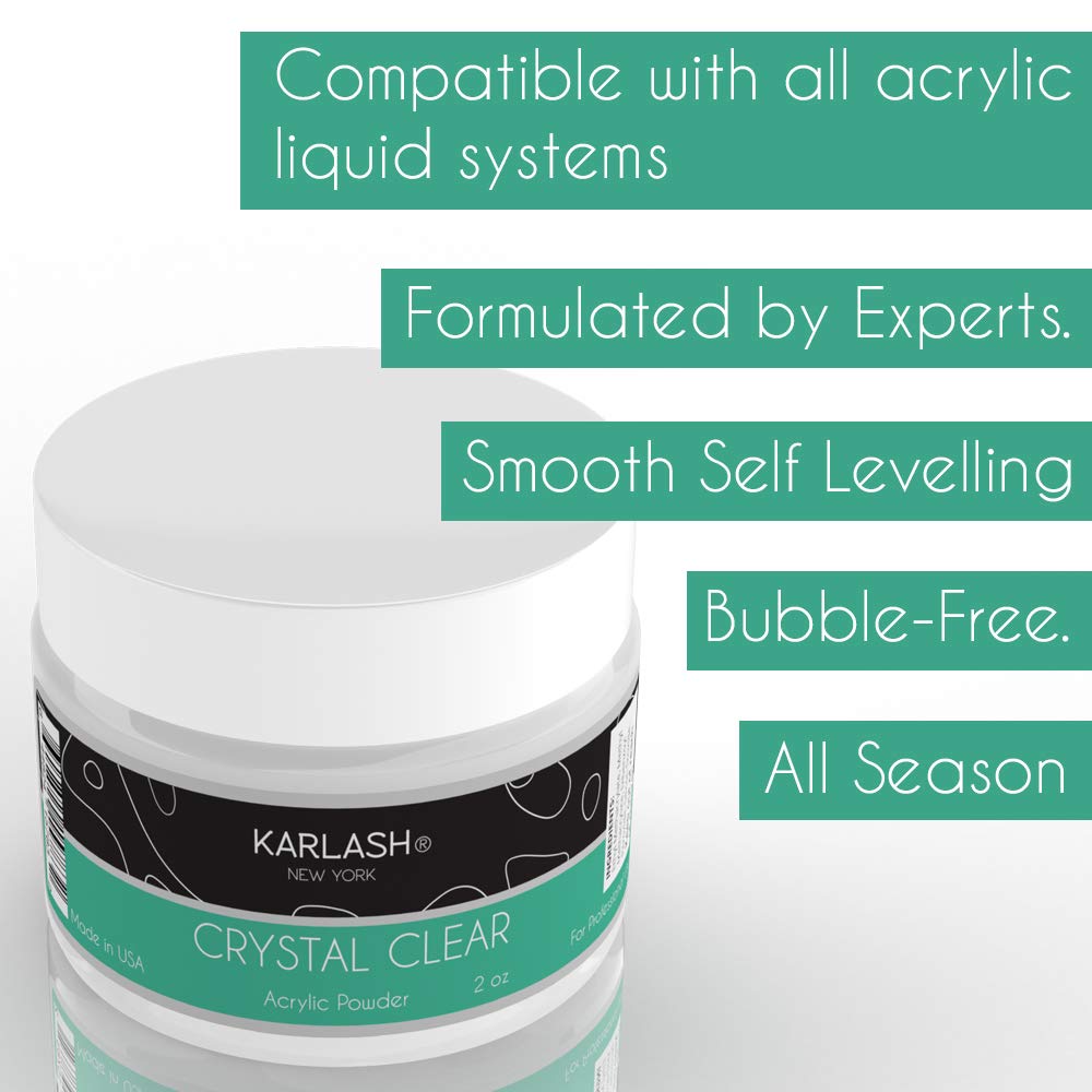Karlash Professional Acrylic Powder Crystal Clear 2 oz Beauty & Personal Care Karlash