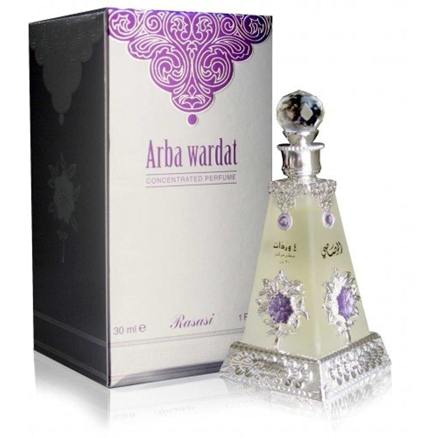 RASASI Arba Wardat Arabian Perfume Oils For Women & Men, 30ml (1.0 Oz) - Long Lasting Concentrated Perfume Oil, Luxurious Unisex Scented Oil For Beauty & Personal Care RASASI