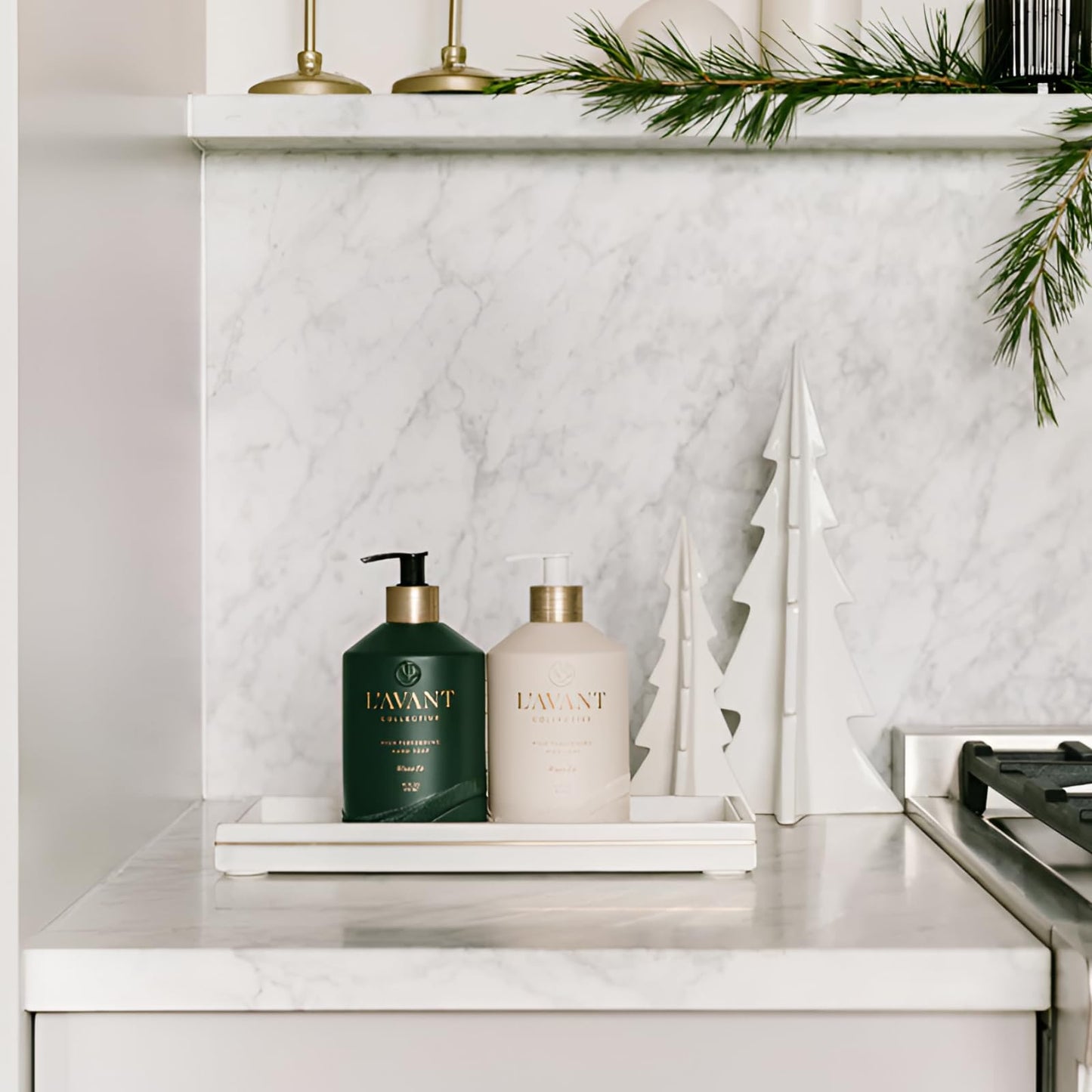 L'AVANT Collective Hand Soap & Dish Soap Winter Fir | High Performing Formula Luxurious Ingredients Soft & Smooth Hands & Dishes | 2 Glass Bottles Beauty & Personal Care L'AVANT Collective