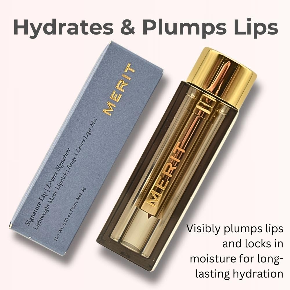 Merit Signature Lip Lightweight Matte Lipstick - 0.10 oz / 3 g (Classic (neutral), standard) Beauty & Personal Care Merit