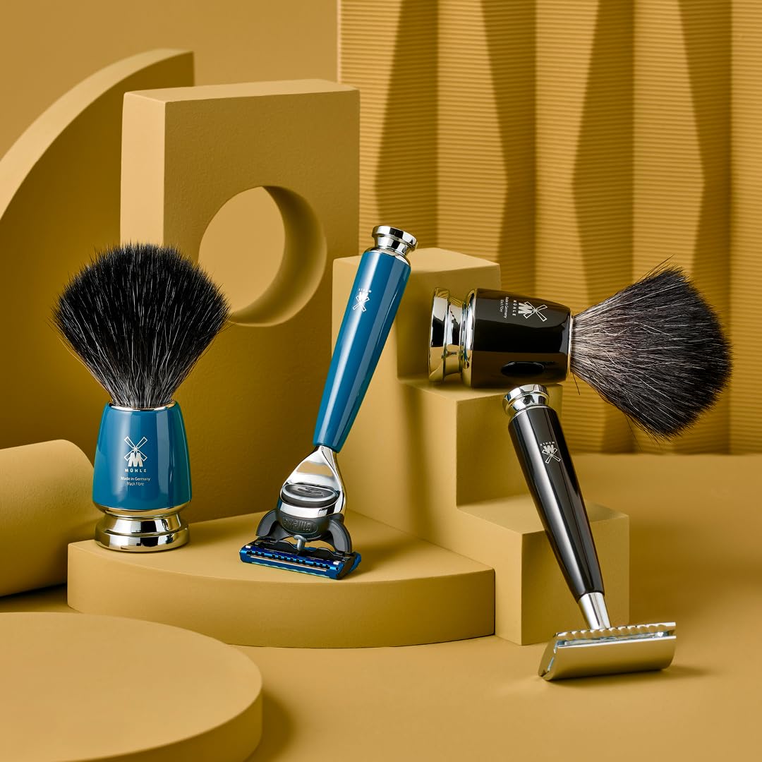 MÜHLE RYTMO Double Edge Safety Razor (Closed Comb) For Men - Perfect for Every Day Use, Barbershop Quality Close Smooth Shave Petrol Blue Beauty and Personal Care MÜHLE