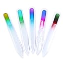 Finger Angel 5Pcs Double Sided Crystal Czech Glass Nail File Mix Colors Nail Buffer Beauty & Personal Care FingerAngel