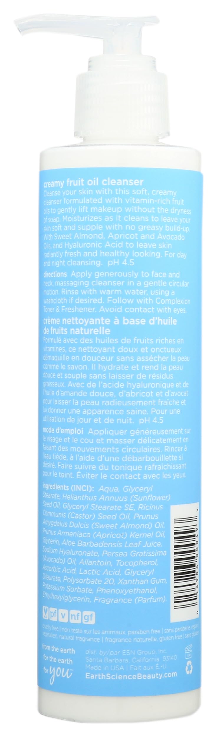 Earth Science Creamy Fruit Oil Cleanser (A-D-E), 8 Ounces (4 Pack) Beauty & Personal Care Earth Science