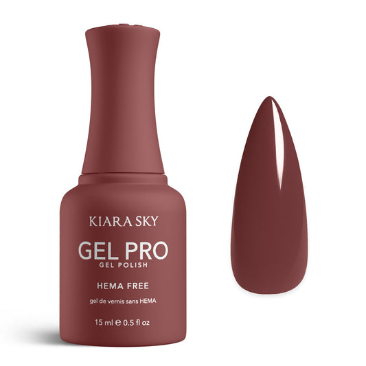 KIARA SKY Gel Pro HEMA-Free Gel Nail Polish | Full Coverage, 28+ Day Wear, Self-Leveling, UV/LED Soak-Off, 0.5 fl oz | Bust A Mauve #110