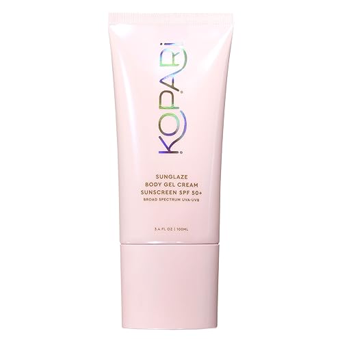Kopari Sunglaze Body Gel Cream Sunscreen SPF 50+ | Broad-Spectrum Body Sunscreen with Hyaluronic Acid & Coconut Oil | Lightweight, Non-Greasy, Glowing Beauty & Personal Care Kopari