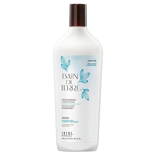 Bain de Terre Jasmine Moisturizing Conditioner, Rich Hydration for Dry Hair, with Argan & Monoi Oils, Paraben-Free, Color-Safe, Vegan, 13.5 Fl Oz Beauty & Personal Care Bain de Terre