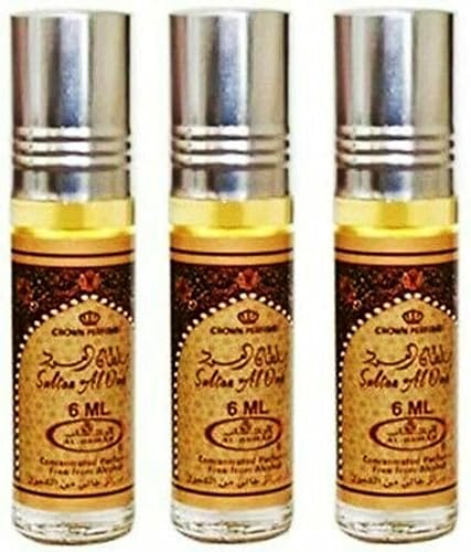 Sultan Al Oud - 6ml (.2 oz) Perfume Oil by AlRehab 3 Pack Beauty & Personal Care Al-Rehab