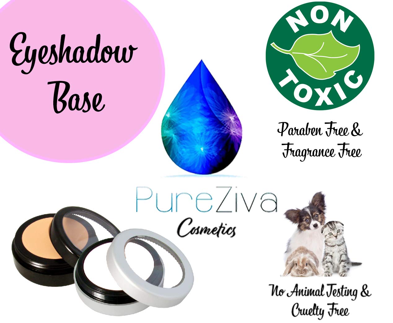 Pure Ziva Matte Oil Absorbing Nude Beige Off White Translucent Eyeshadow Eyeliner Primer Base Under Eye Concealer Highlighter Single, Paraben Free, No Beauty & Personal Care Pure Ziva