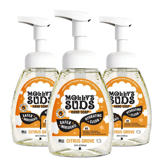Molly's Suds Foaming Hand Soap - Made with Aloe and Coconut Oil | Moisturizing Hand Wash | Clean Ingredients, Infused with Essential Oils | Citrus Beauty & Personal Care Molly's Suds