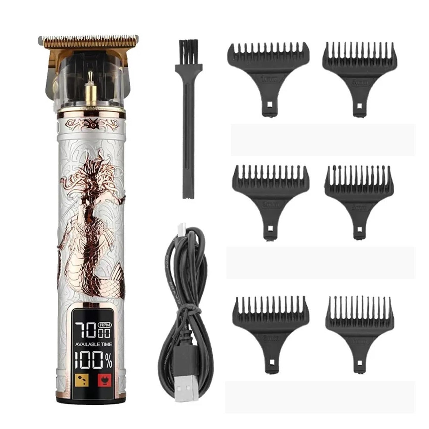 Razors Hairdresser LCD Electric Scissors USB Charging Electric Scissors Retro Oil Head Carving Hairdresser Manufacturer Wholesale Care(Medusa D) Beauty and Personal Care EWKYLSEM