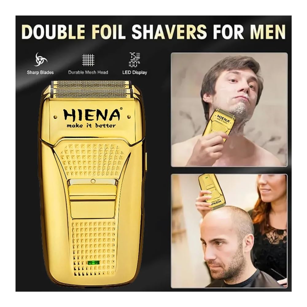 Razors HIENA Professional Men's Electric Hair Clipper 3piece Set, USB Charging Hair Clipper, Cordless use Trimmer, Men's Electric Razor Beauty and Personal Care EWKYLSEM