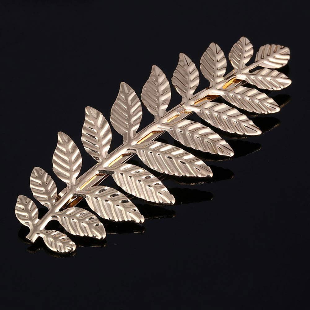 2 Pcs Toga Party Greek Goddess Costume - Gold Leaves Hair Barrettes Beauty & Personal Care Kukiwhy