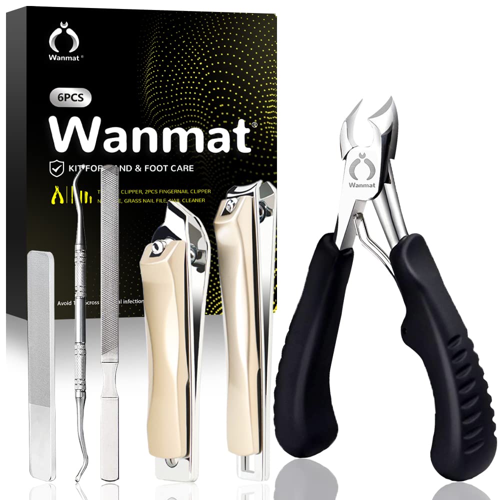 Upgraded Toe Nail Clippers for Men, 6pcs Toenail Clippers, (1pcs) Beauty & Personal Care Wanmat