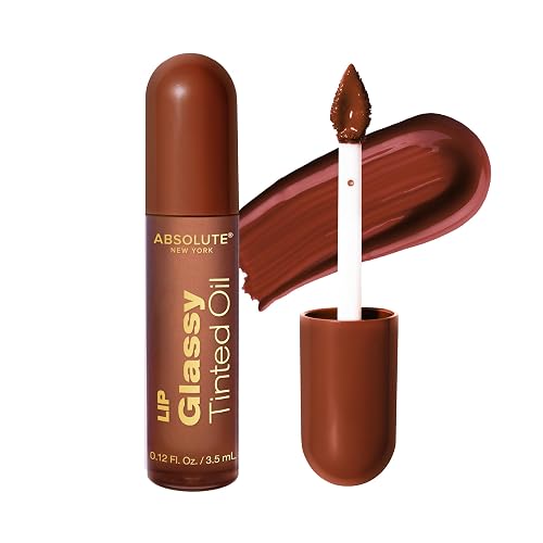 Absolute New York Dewy Water Lip and Cheek Tint, Glassy Tinted Lip Oil, with Vitamin E, Squalane and Jojoba Seed Oil (MLTN07 Berry Chocolate) Beauty & Personal Care Absolute New York