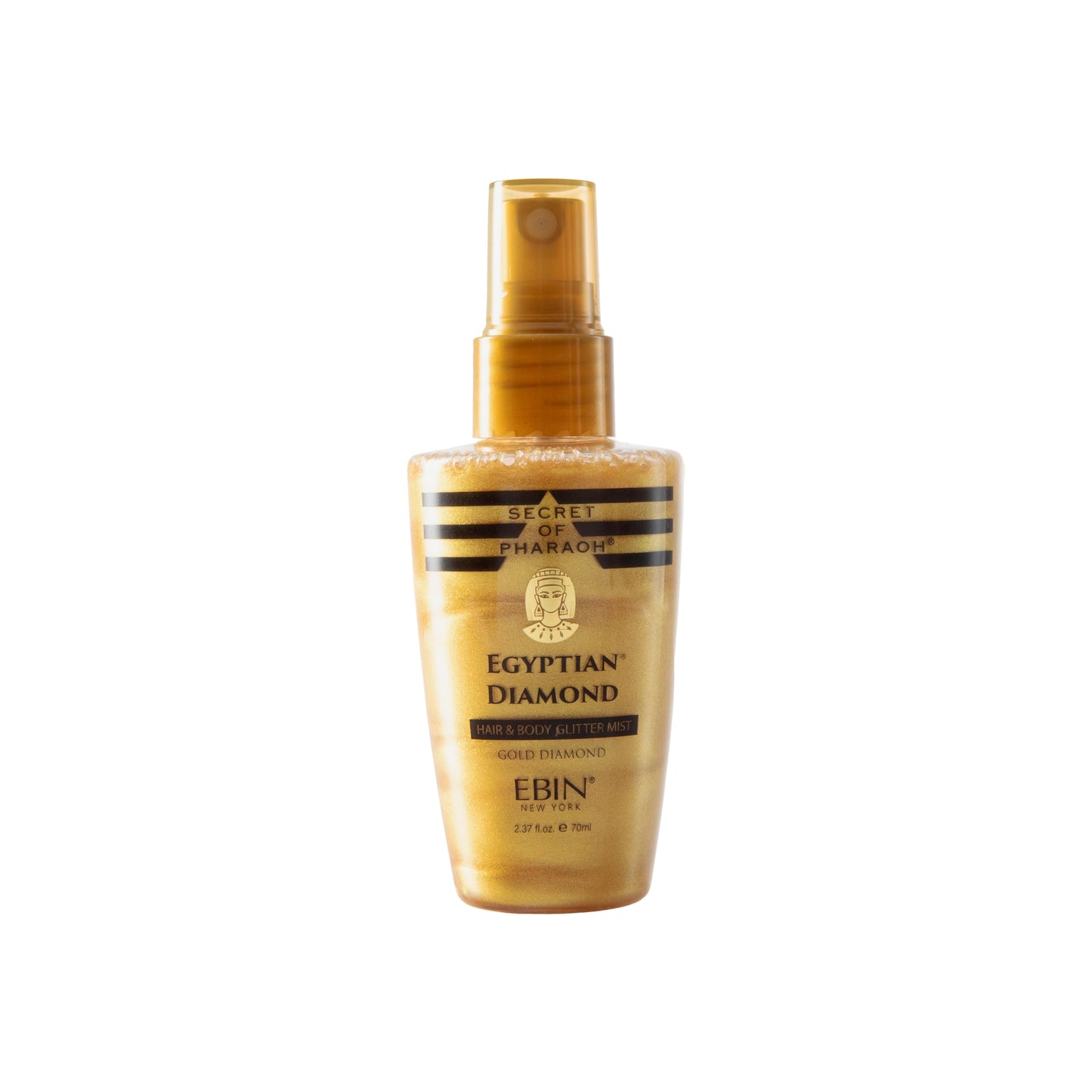 EBIN NEW YORK Egyptian Diamond Hair, Face & Body Glitter Mist - Gold 2.37oz | Quick-Drying, Long-Lasting Shiny Spray for Clothes, Rave, Festival Beauty & Personal Care EBIN NEW YORK