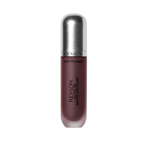 Revlon Ultra HD Matte Lipcolor, Velvety Lightweight Matte Liquid Lipstick in Plum / Berry, Infatuation (675), 0.2 oz Beauty & Personal Care REVLON