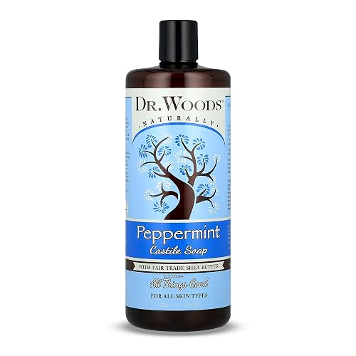 Dr. Woods Peppermint Liquid Castile Soap - Castile Soap with Pure Peppermint Oil, Body Wash for Men and Women, Contains Organic Shea Butter, Natural Beauty & Personal Care Dr. Woods