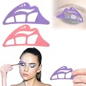 NFAMRZCAR 2PC Eyeshadow Stencil 5 in 1 Silicone Eyeshadow Tool,Reusable Eye Makeup Aid Stencils,Eye Makeup Aid, for Make Up Beginners&Women Beauty & Personal Care NFAMRZCAR