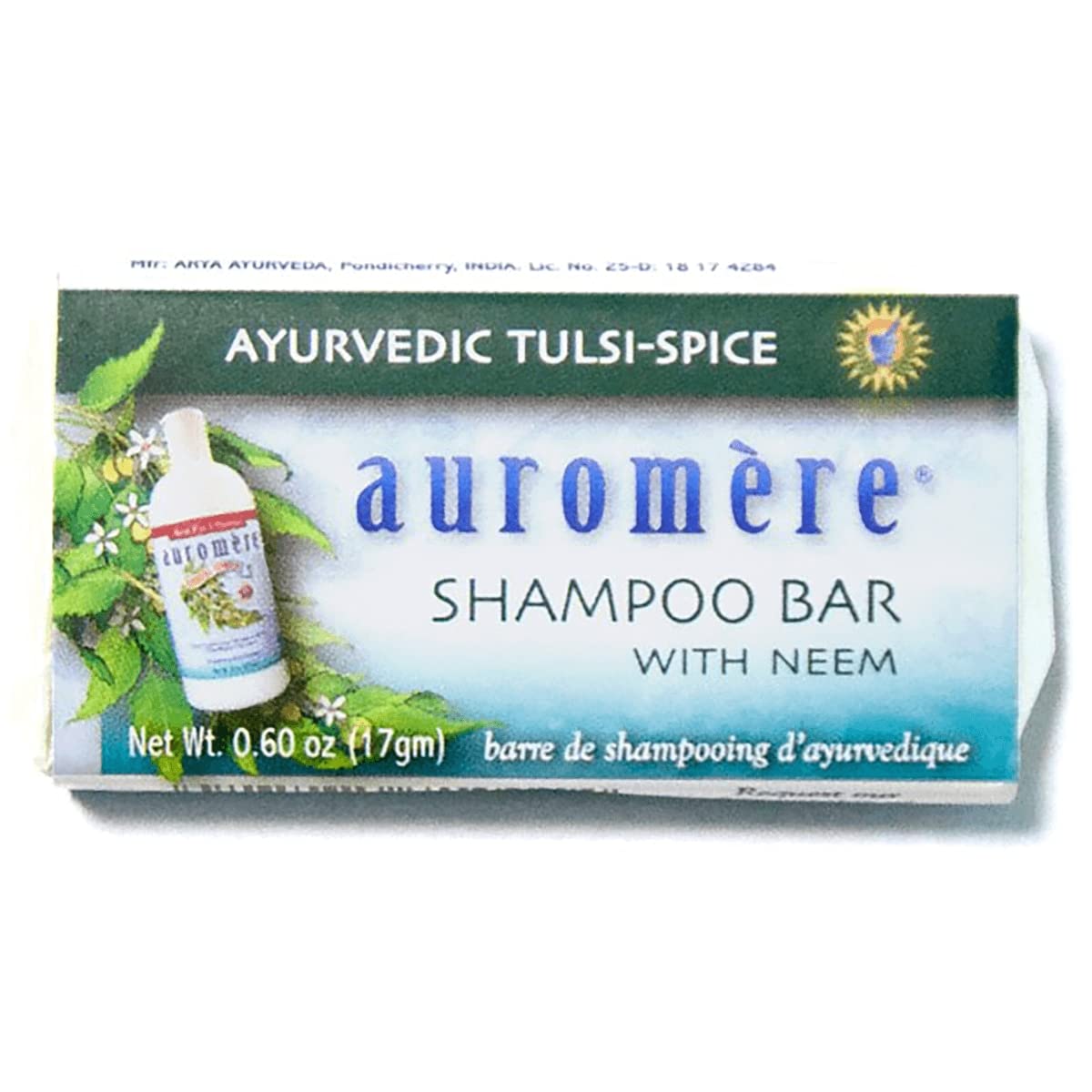Auromere Ayurvedic Shampoo Bar - Eco Friendly, Vegan, Handmade, Natural, Non GMO, All in One Bar, 1 pack Beauty & Personal Care Auromere