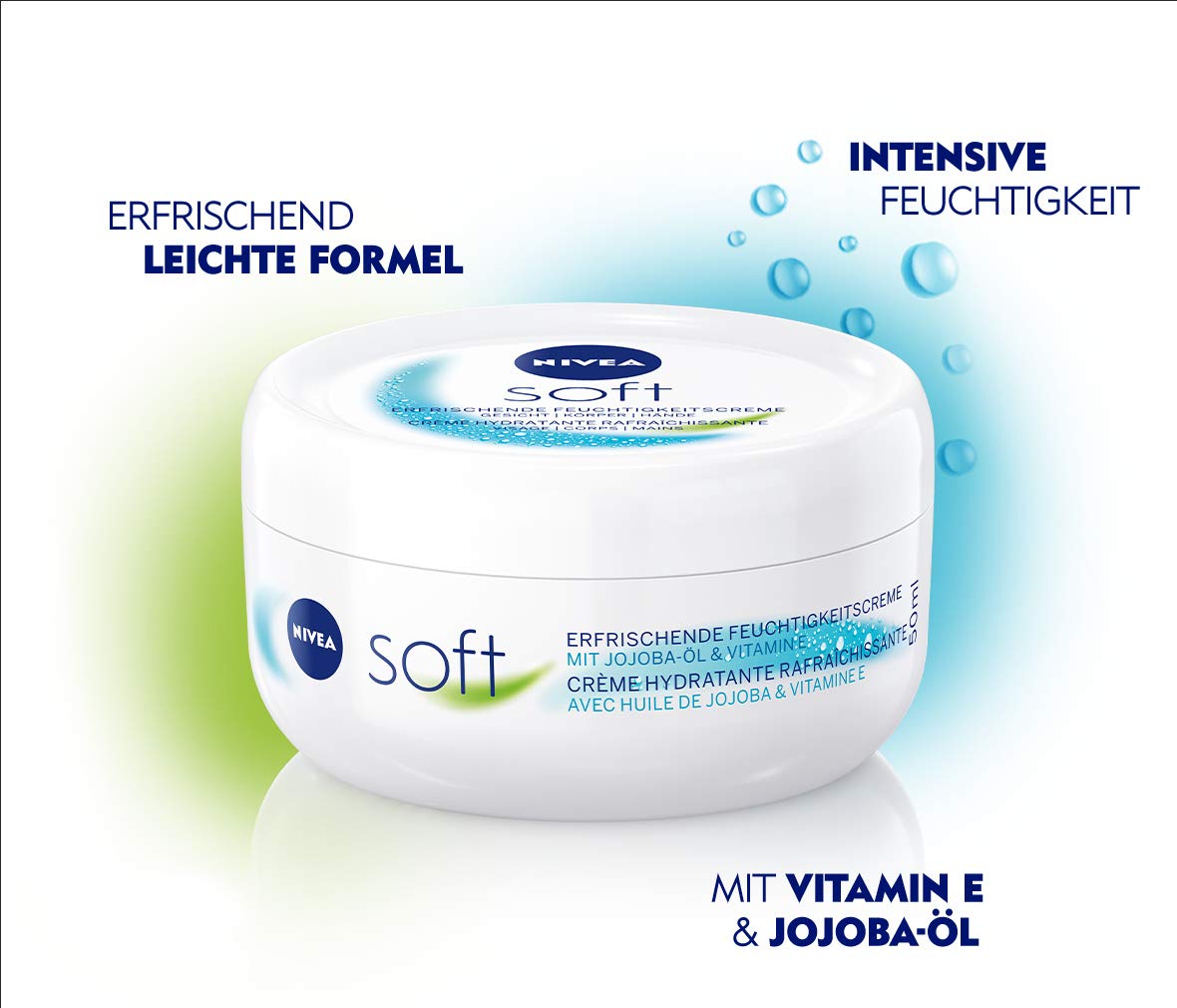 NIVEA Soft erfrischende Feuchtigkeitscreme (50 ml), pflegende Soft Creme mit Vitamin E und Jojoba-Öl, schnell einziehende Hautcreme Beauty & Personal Care NIVEA